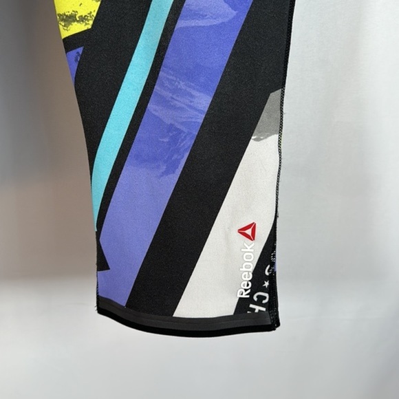 Reebok Black & Purple Cropped Athletic Leggings - Picture 4 of 8